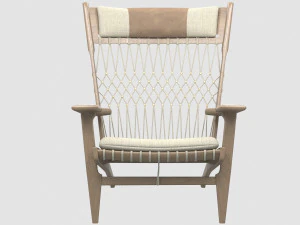 pp129 armchair by hans j wegner 3D Model