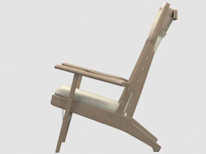 pp129 armchair by hans j wegner 3D Model