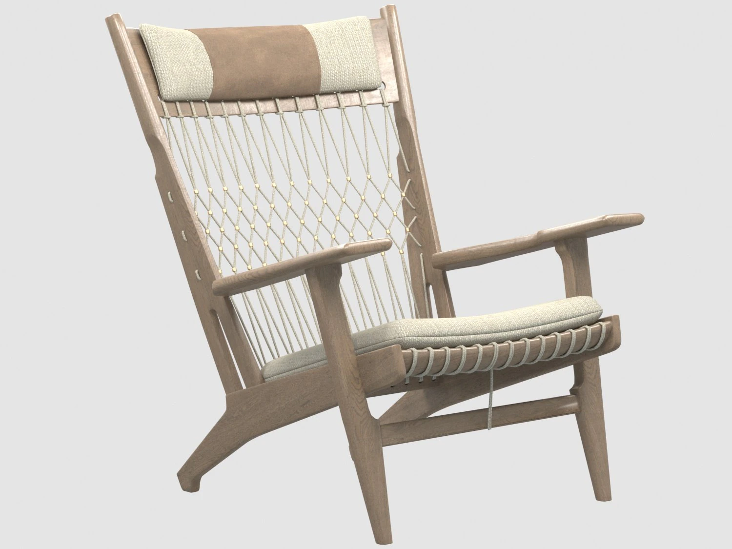 pp129 armchair by hans j wegner 3D Model .c4d .max .obj .3ds .fbx .stl .blend 