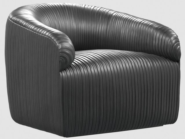 souffle club chair ruched by kelly wearstler 3D Model .c4d .max .obj .3ds .fbx .stl .blend 