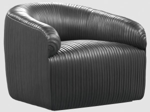 souffle club chair ruched by kelly wearstler Modèle 3D