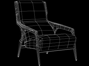 1964 armchair gio ponti 3D 모델