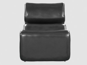 etcetera lounge chair black leather by jan ekselius 3D Model