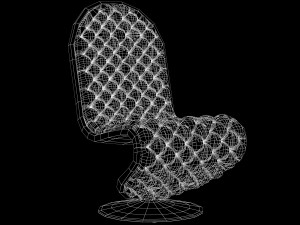 panton system 1-2-3 lounge chair verner panton collection Modelo 3D