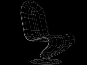 panton system 1-2-3 lounge chair verner panton collection 3D Model