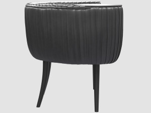 souffle cocktail chair onyx ruched leather kelly wearstler 3D Model
