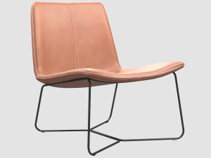 slope lounge chair west elm Model 3D