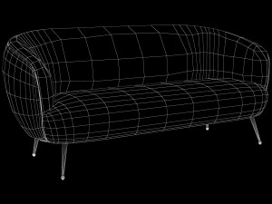 souffle chair ruched leather onyx by kelly wearstler collection 3D 모델