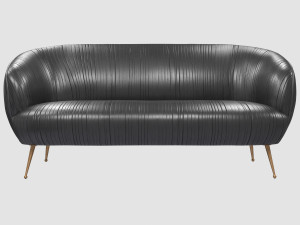 souffle chair ruched leather onyx by kelly wearstler collection 3D 모델