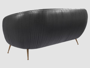 souffle chair ruched leather onyx by kelly wearstler collection 3D 모델