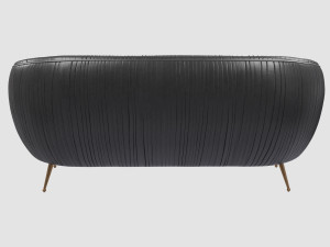 souffle chair ruched leather onyx by kelly wearstler collection 3D 모델