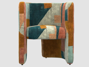 fairfax chair apricot by kelly wearstler 3D 모델
