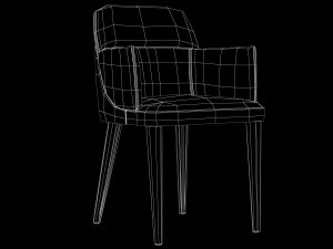 jackie dining armchair by gallotti radice 3D Model