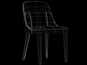 jackie dining chair by gallotti radice Modello 3D