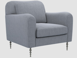 hillcrest lounge armchair by kelly wearstler 3D 모델