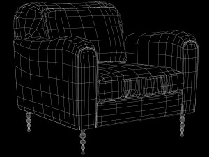 hillcrest lounge armchair by kelly wearstler Modello 3D