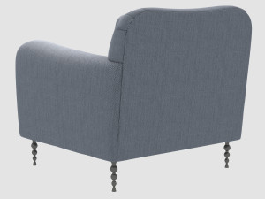 hillcrest lounge armchair by kelly wearstler Modello 3D