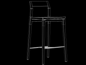 parkdale stool hollisandmorris Modèle 3D