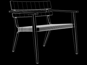 paralel armchair club point1920 Modelo 3D