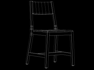 code chair crudo furniture 3D मॉडल