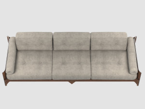 brasiliana sofa jorge zalszupin Modello 3D
