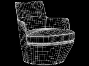 lo turn lounge chair by bensen 3D Модель