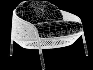 ahnda graphite collection dedon Model 3D