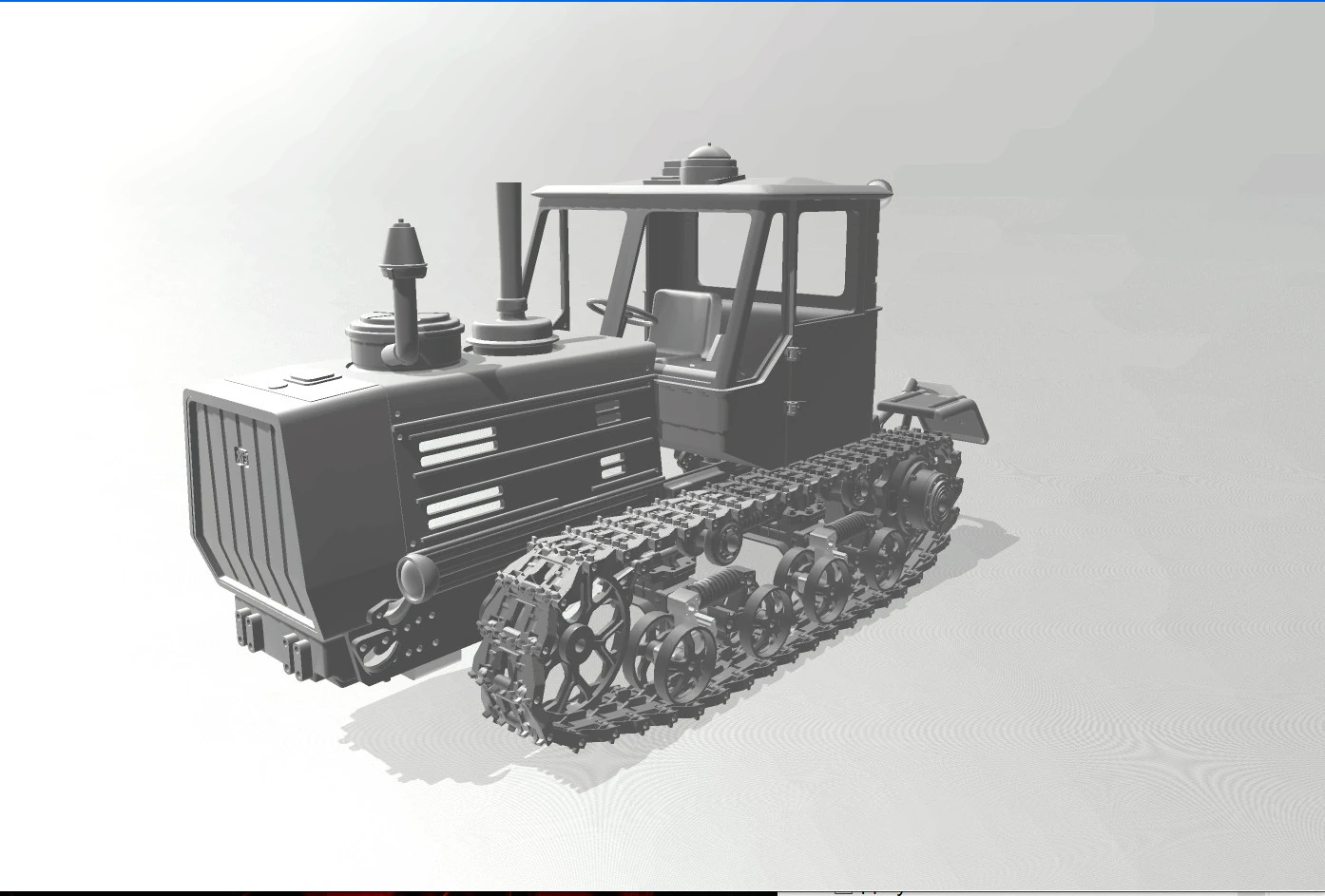 Tractor T-150 v2 3D Print Model .c4d .max .obj .3ds .fbx .stl .blend 