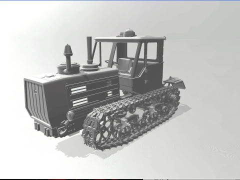 Trakt&ouml;r T-150 v2 3D Baskı Modeli