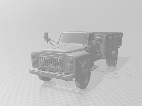 GAZ 53 truck Modèles 3D en vedette