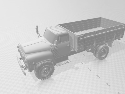 GAZ 53 truck Modèles 3D en vedette