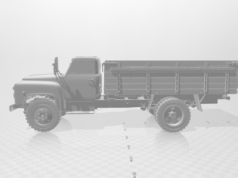 GAZ 53 truck Modèles 3D en vedette