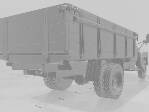GAZ 53 truck 3D Print Model