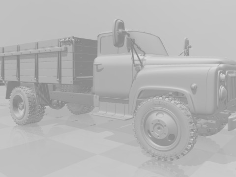 GAZ 53 truck Modèles 3D en vedette