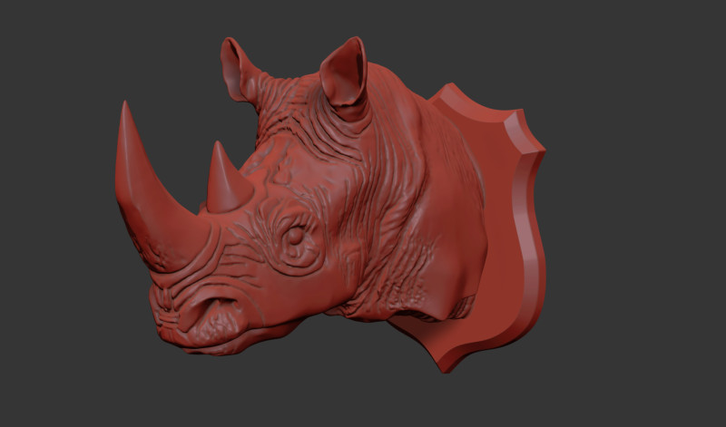 Nashorn 3D Druckmodell .c4d .max .obj .3ds .fbx .stl .blend 