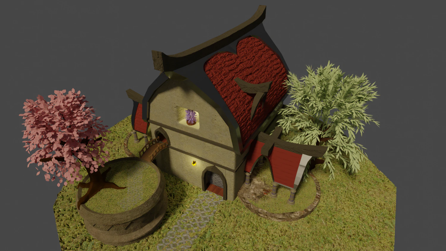 fantasy house modern 3D Model .c4d .max .obj .3ds .fbx .stl .blend 