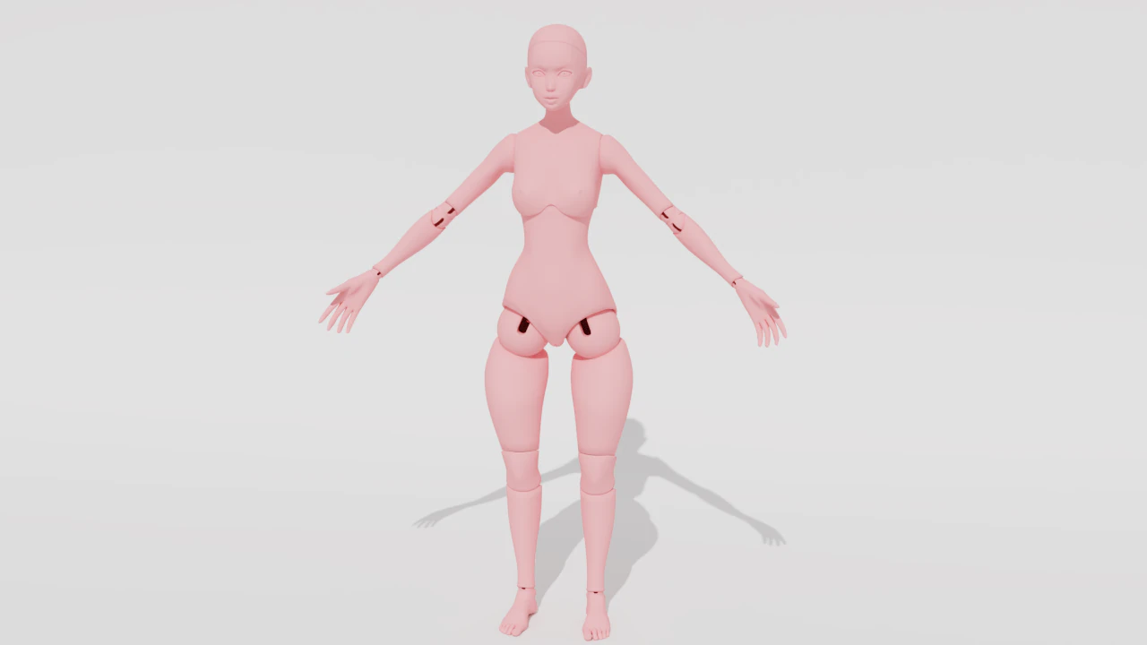 ball-jointed doll 3D Print Model .c4d .max .obj .3ds .fbx .stl .blend 