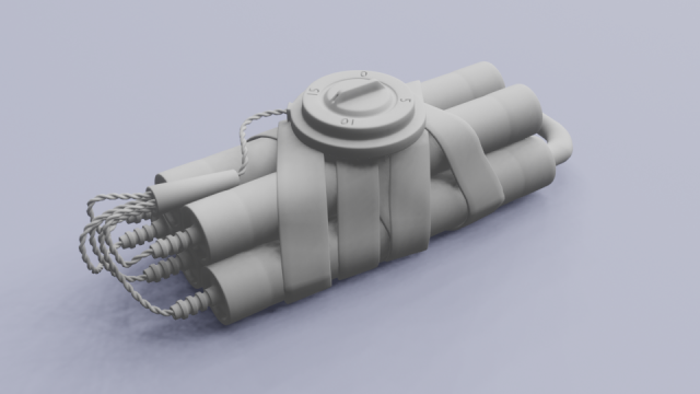 keychain - dynamite 3D Print Model .c4d .max .obj .3ds .fbx .stl .blend 