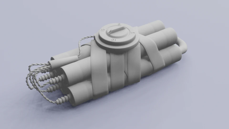 keychain - dynamite 3D Print Model .c4d .max .obj .3ds .fbx .stl .blend