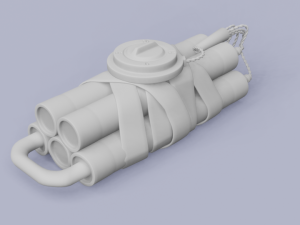 keychain - dynamite 3D Print Model