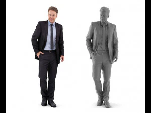 デニスポーズ004 - 立っている3Dビジネスマン 3Dモデル