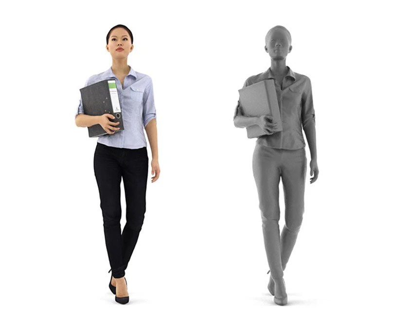 mei posed 001 - standing 3d business woman 3D Model .c4d .max .obj .3ds .fbx .stl .blend 