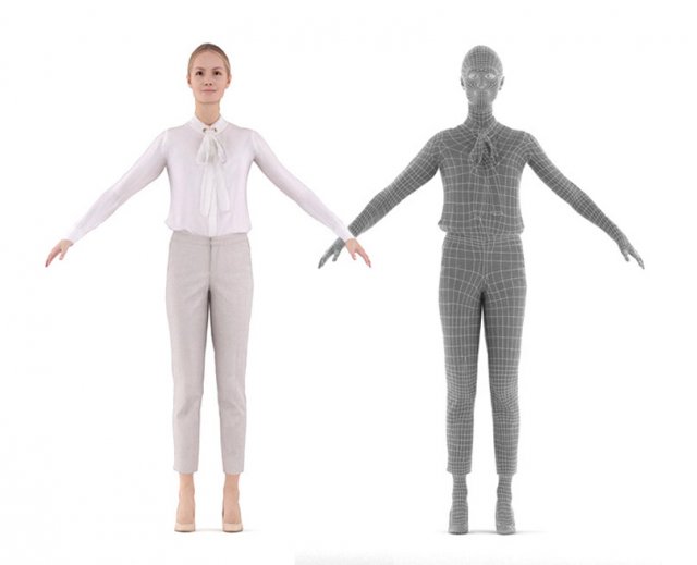 Claudia Rigged 002 Rigged 3d Business Woman Free 3d Model In
