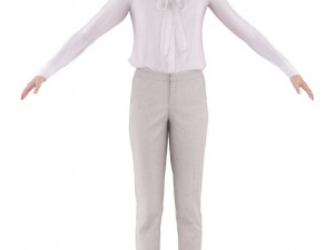 claudia rigged 002 - rigged 3d business woman 3D Модель