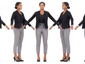 carla rigged 001 - rigged 3d business woman 3D 模型