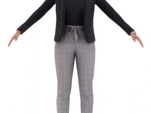 carla rigged 001 - rigged 3d business woman 3D 模型