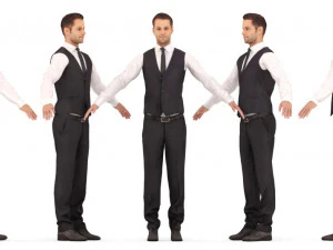 eric rigged 001 - rigged 3d business man 3D Model