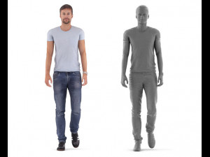 nathan animated 003 walking - casual walking 3d man 3Dモデル