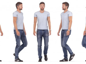 nathan animated 003 walking - casual walking 3d man 3D Модель