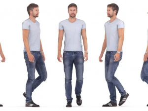 nathan animated 003 walking - casual walking 3d man 3D Model